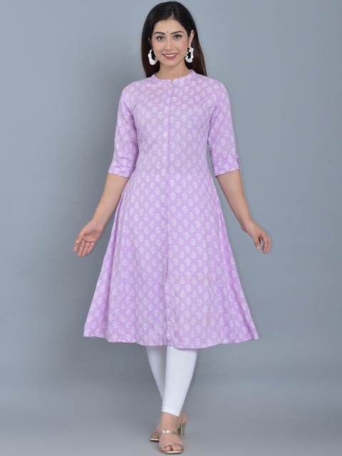 

Bachuu Women Lavender Ethnic Motifs Anarkali Kurta