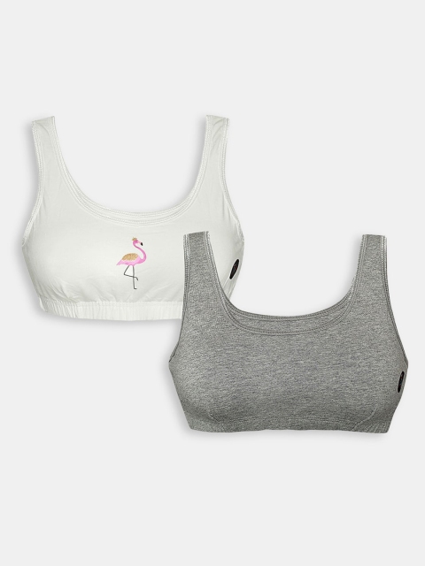

Hopscotch White & Grey Everyday Bra