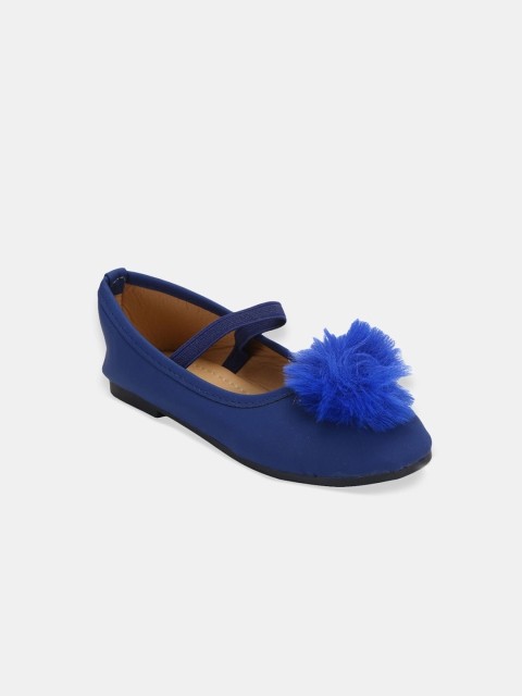 

Hopscotch Girls Blue Fur Applique Ballerinas