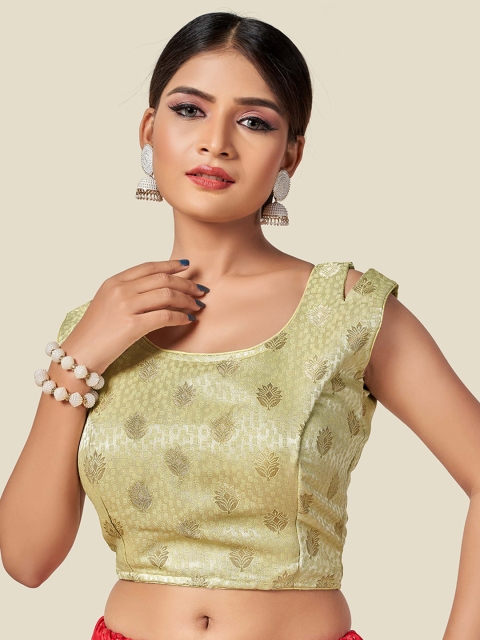 

HIMRISE Sea Green Printed Saree Blouse