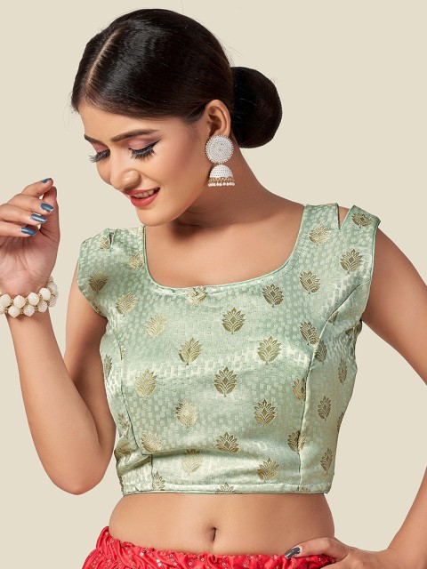 

HIMRISE Women Blue Printed Saree Blouse