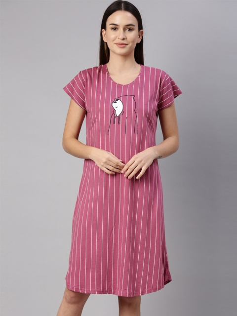 

GOLDSTROMS Women Pink Printed Nightdress