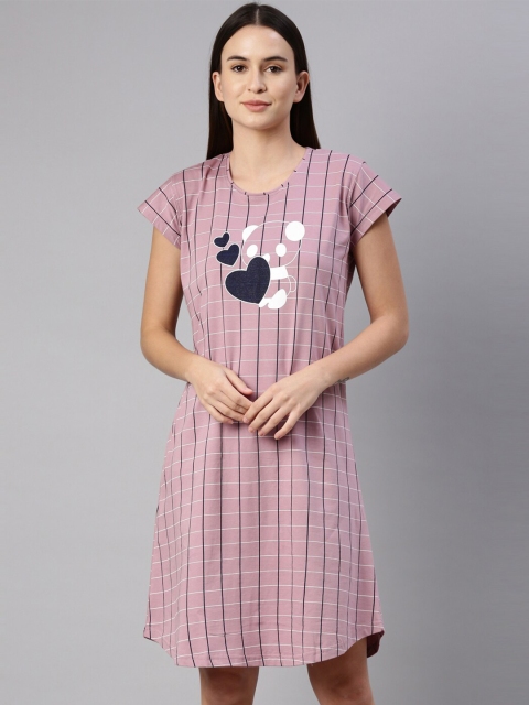 

GOLDSTROMS Peach-Coloured Printed Nightdress