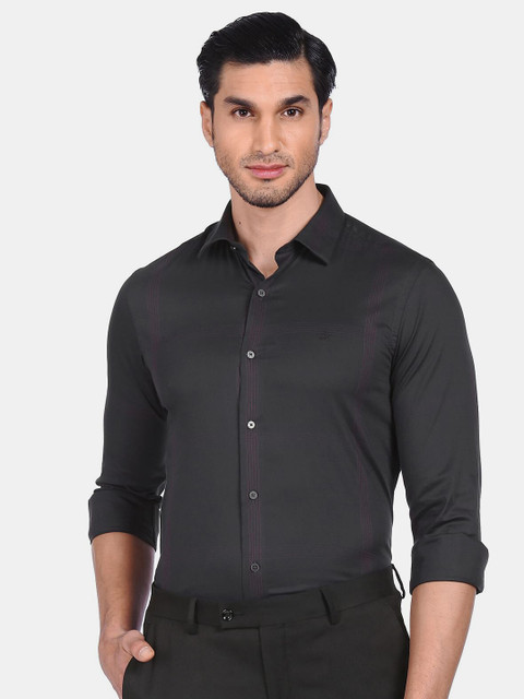

Arrow New York Men Charcoal Skinny Fit Checked Formal Shirt