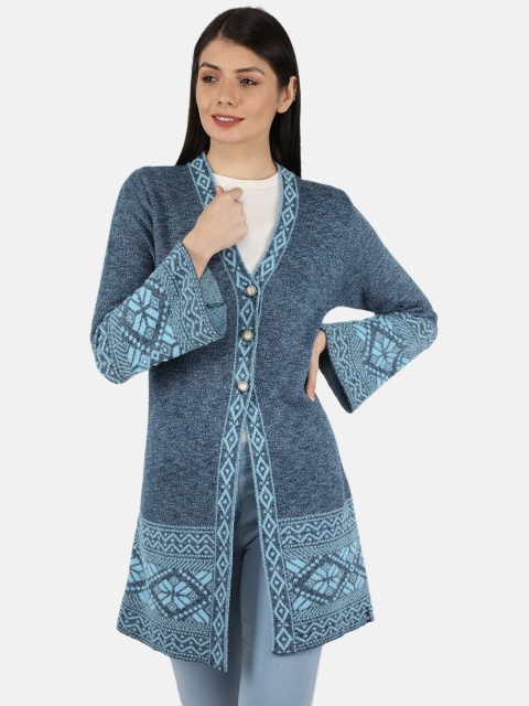 

Monte Carlo Women Blue Floral Cardigan