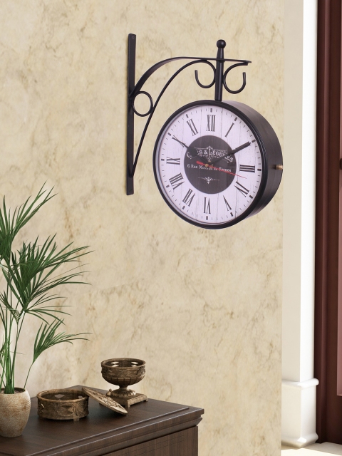

Home Sparkle White & Black Dial Analogue 29 cm Wall Clock