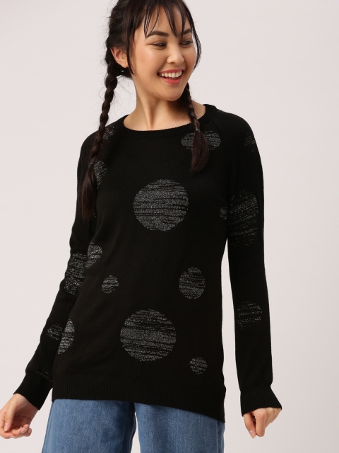 

DressBerry Women Black Printed Pullover