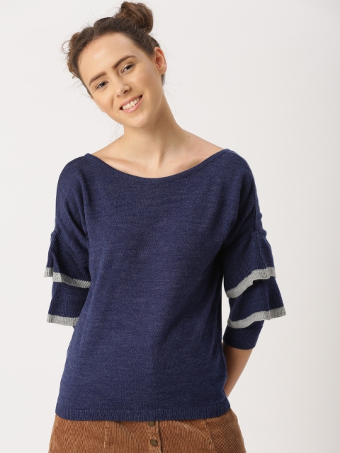 

DressBerry Women Blue Solid Pullover