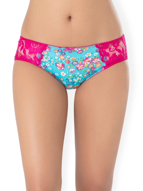 

PrettySecrets Women Blue Printed Lace Hipster Briefs P0001