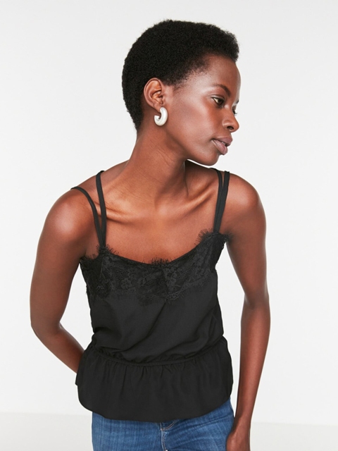 

Trendyol Women Black Solid Top