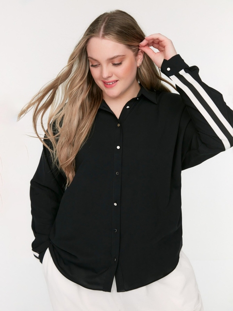 

Trendyol Women Black Contemporary Casual Shirt