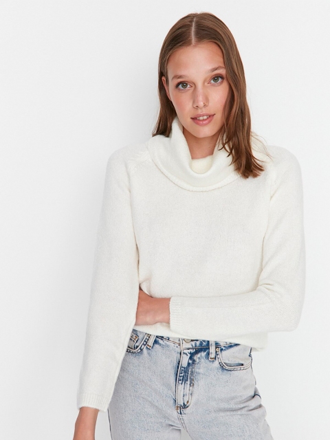 

Trendyol Women Off White Pullover