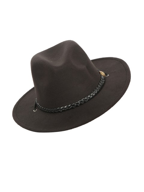 

FabSeasons Unisex Black Solid Vintage Trilby Hat