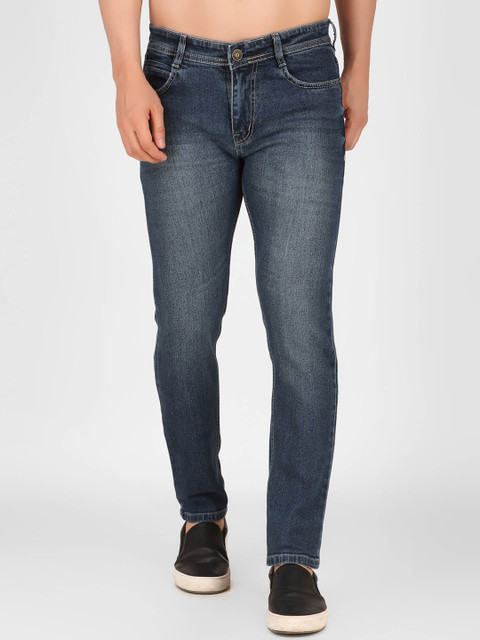 

OLD JERSEY Men Blue Jean Relaxed Fit Light Fade Stretchable Jeans