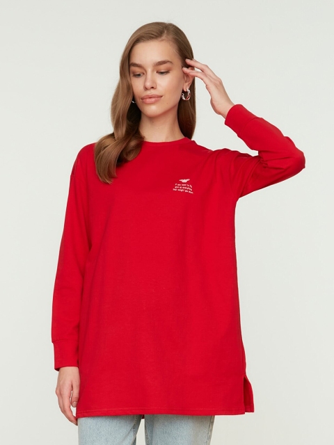 

Trendyol Women Red Solid Tunic