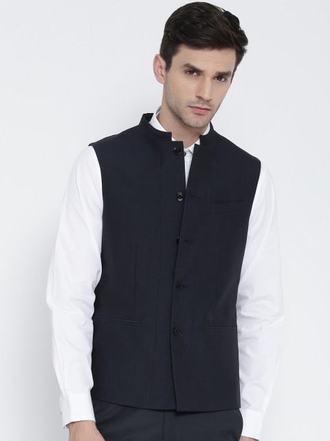 

Blackberrys Navy Slim Fit Nehru Jacket, Navy blue