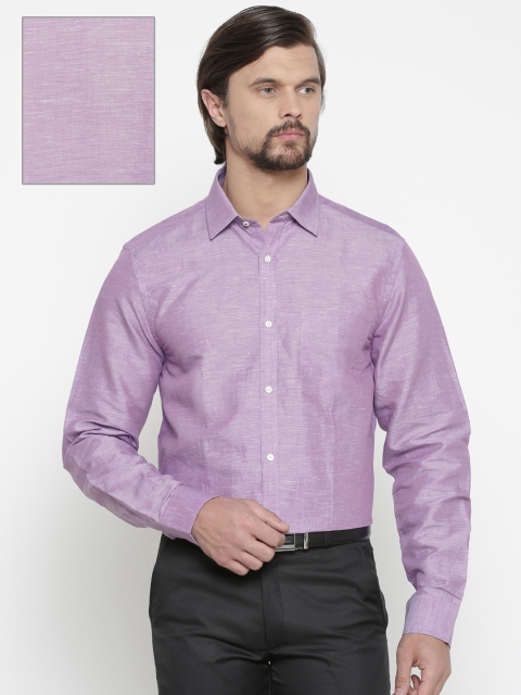 

Blackberrys Men Purple Slim Fit Solid Semiformal Shirt