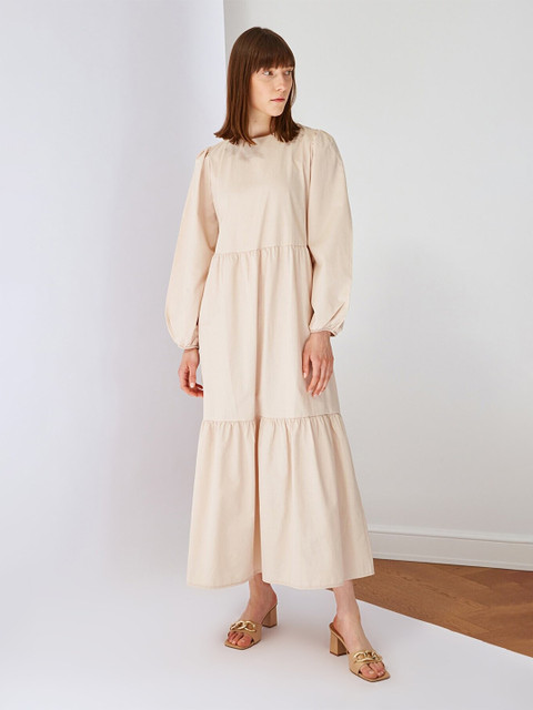 

Trendyol Beige A-Line Maxi Dress