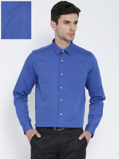 

Blackberrys Men Blue Smart Fit Solid Formal Shirt