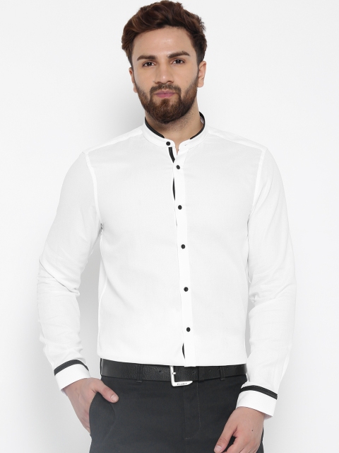 

Blackberrys Men White Slim Fit Solid Partywear Shirt
