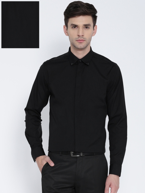 

Blackberrys Men Black Slim Fit Solid Formal Shirt