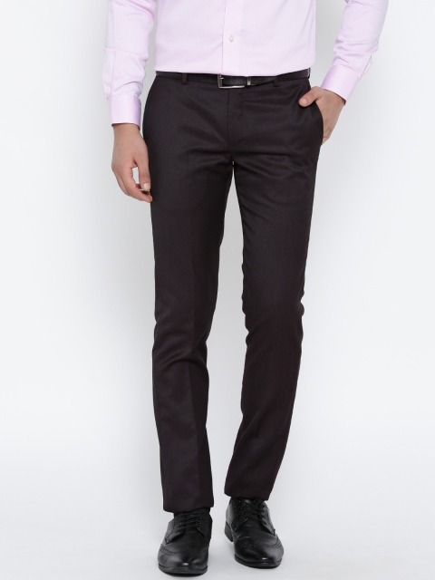 

Blackberrys Men Coffee Brown Solid Formal Trousers