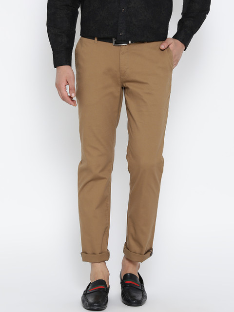 

Blackberrys Men Brown Smart Fit Solid Trousers