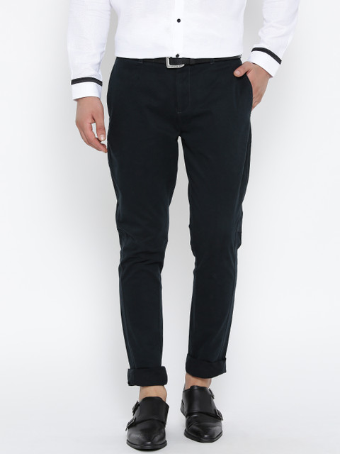 

Blackberrys Men Navy Jodhpur Fit Solid Chinos, Navy blue