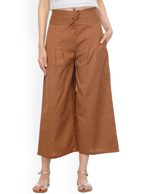 

Bitterlime Women Brown Solid Relaxed Fit Culottes