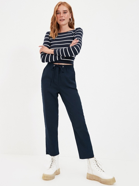

Trendyol Women Navy Blue Trousers