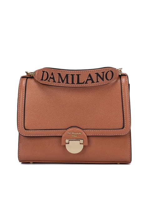 

Da Milano Orange Leather Bowling Satchel