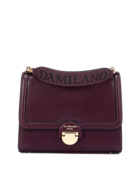 

Da Milano Burgundy Leather Structured Satchel