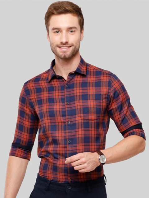 

TRENDZO Men Brown Tartan Checks Checked Casual Shirt