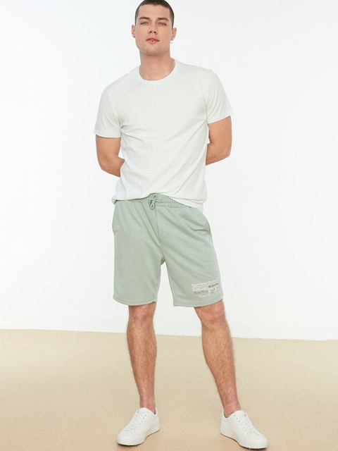 

Trendyol Men Green Solid Shorts