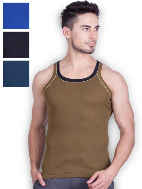 

Lux Cozi Pack of 4 Innerwear Vests COZI_XYLO_666_COL_100, Brown