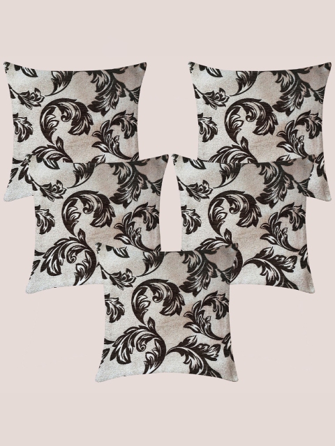 

Molcha Taupe & Brown Pack of 5 Floral Square Cushion Covers