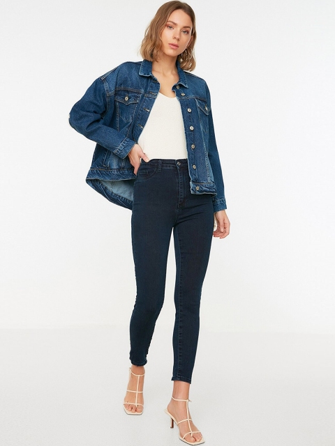 

Trendyol Women Navy Blue Slim Fit Jeans
