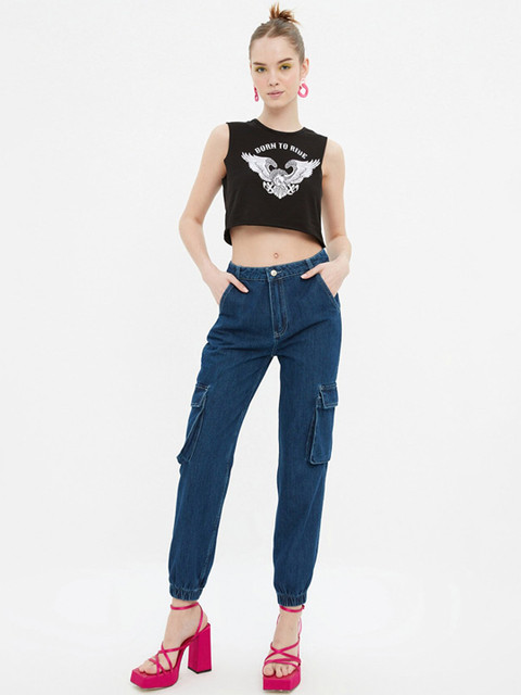 

Trendyol Women Blue Pure Cotton Jeans