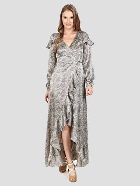 

DRIRO Multicoloured Satin Maxi Dress, Multi