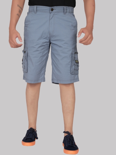 

AEROCRAFT Men Cotton Grey Cargo Shorts