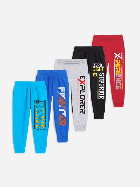 

Trampoline Kids Pack of 5 Printed Lounge Pants, Blue