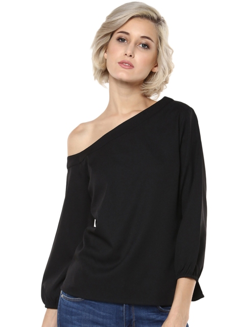 

Harpa Women Black One-Shoulder Top