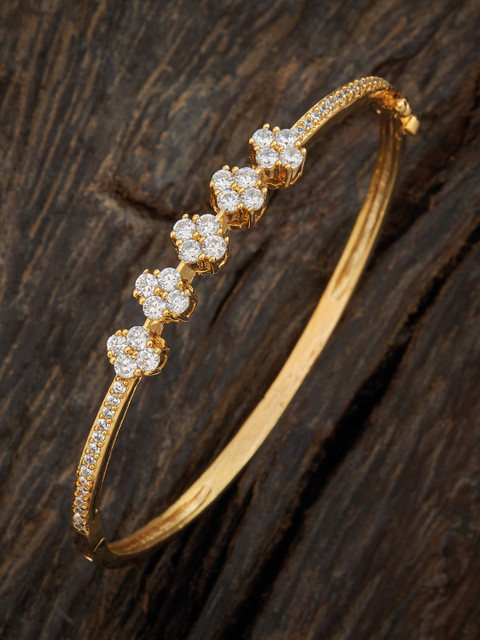 

Kushal's Fashion Jewellery Women Gold-Toned & White Gold-Plated Bangle-Style Bracelet