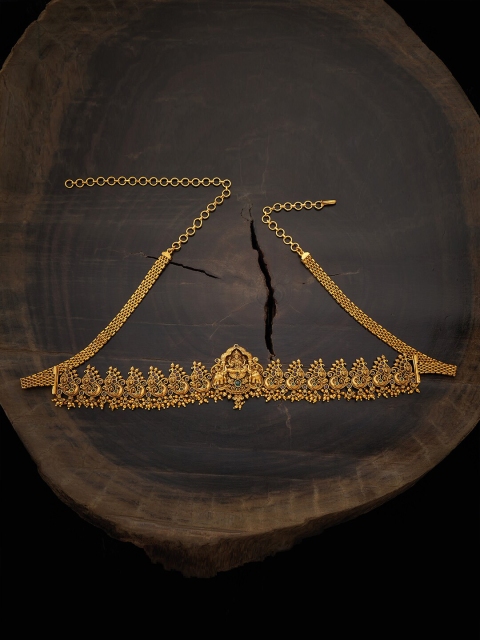 

Kushal's Fashion Jewellery Gold-Toned & Red CZ Studded Kamarband