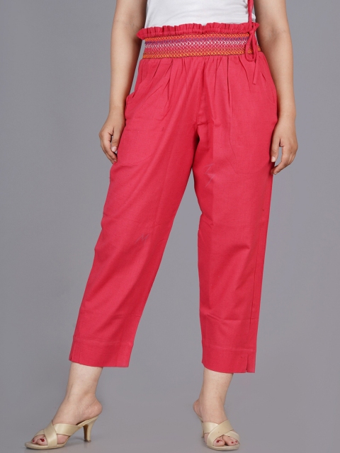 

SUMAVI-FASHION Women Peach-Coloured Trousers