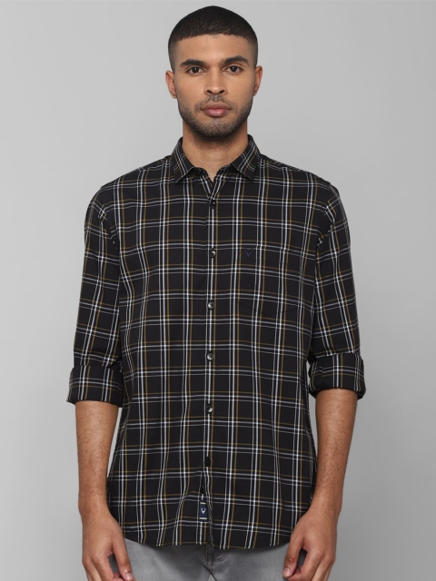 

Allen Solly Men Black Slim Fit Tartan Checks Checked Casual Shirt