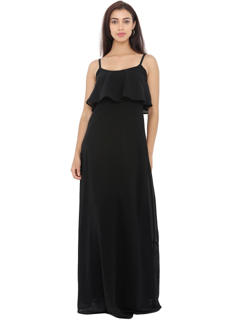 

20Dresses Women Black Solid Maxi Dress