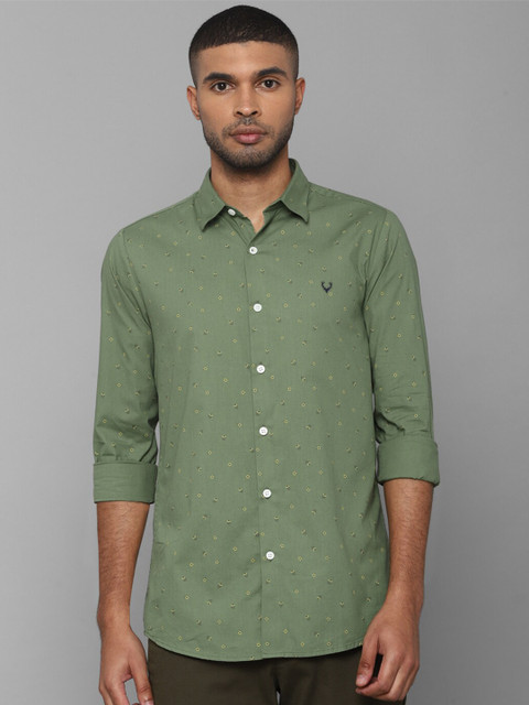 

Allen Solly Men Green Slim Fit Printed Casual Shirt