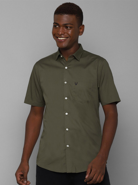 

Allen Solly Men Olive Green Slim Fit Casual Cotton Shirt