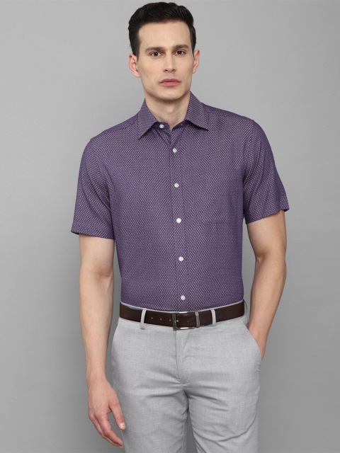 

Louis Philippe Men Purple Cotton Formal Shirt